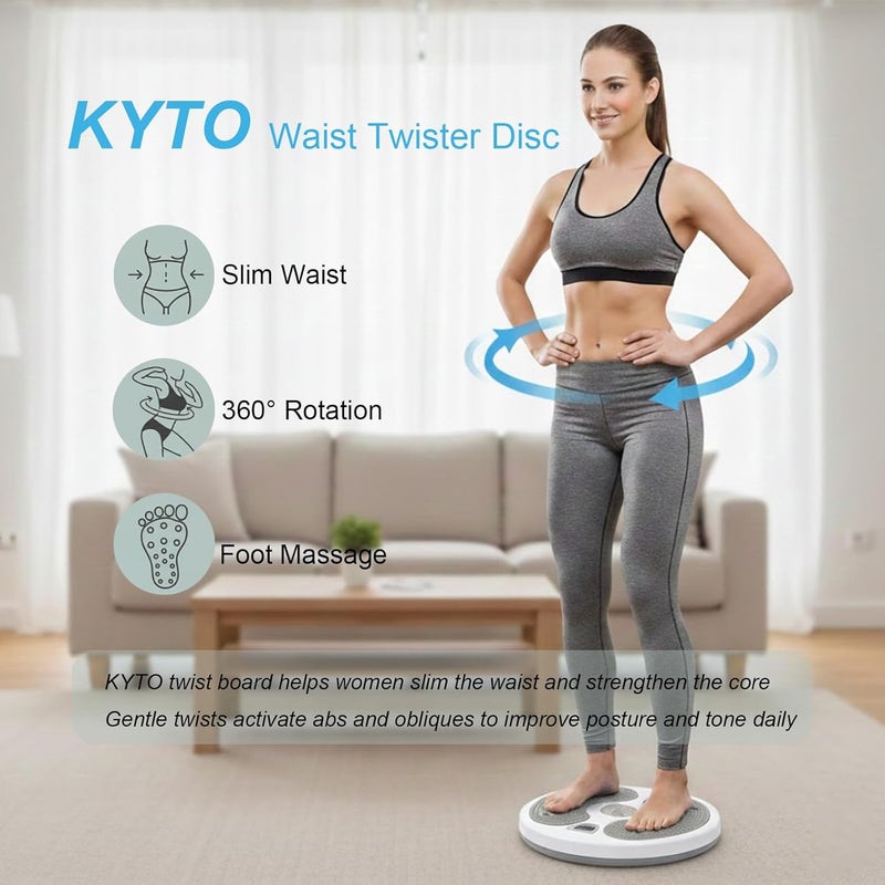 KYTO Waist Twister Disc – Core Trainer Board with Digital Counter, Ab Workout Equipment with 360° Rotation, Non-Slip Foot Massage Design for Home, Office Fitness - Image 2